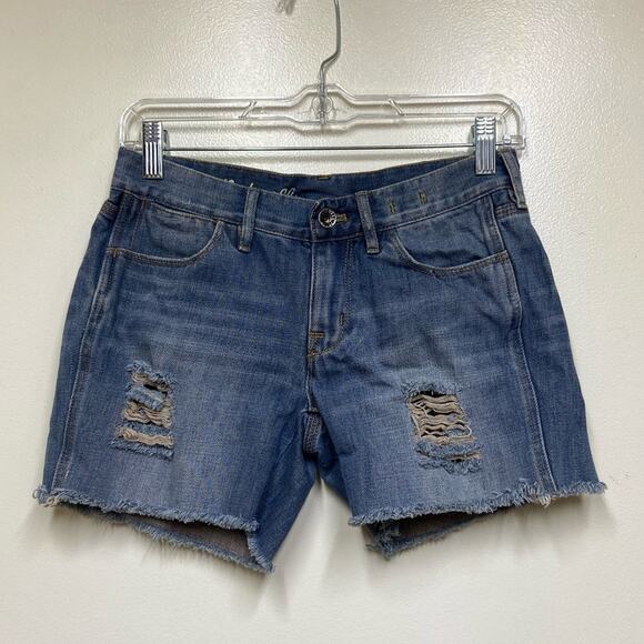 Madewell Vintage Wash Distressed Denim Jean Shorts Cut Off Sz 26 - Picture 1 of 7